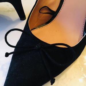 Zara Shoes - Zara black bow tie suede like heels Zara Shoes - Zara black bow tie suede like heels